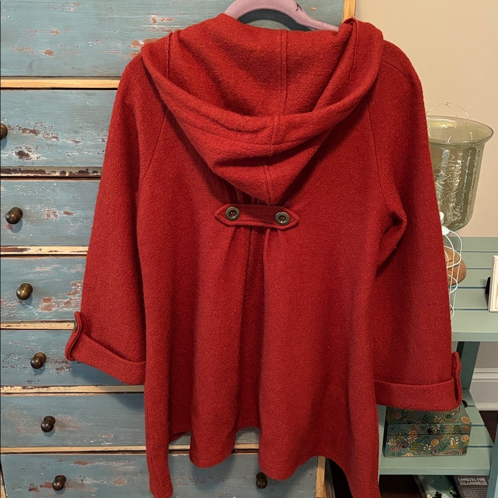 Fenn Wright Manson Rust Knit Jacket, Sz Med. 100% wool - Picture 7 of 10